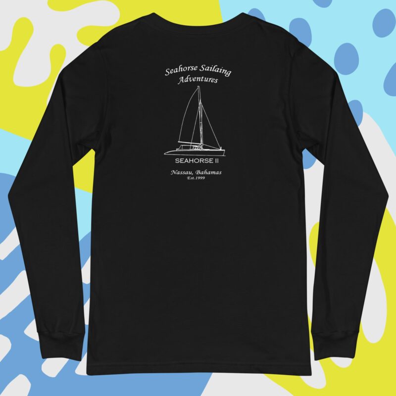 Seahorse Sailing Adventures - Front and Back SH2 Long Sleeve Tee - Image 6