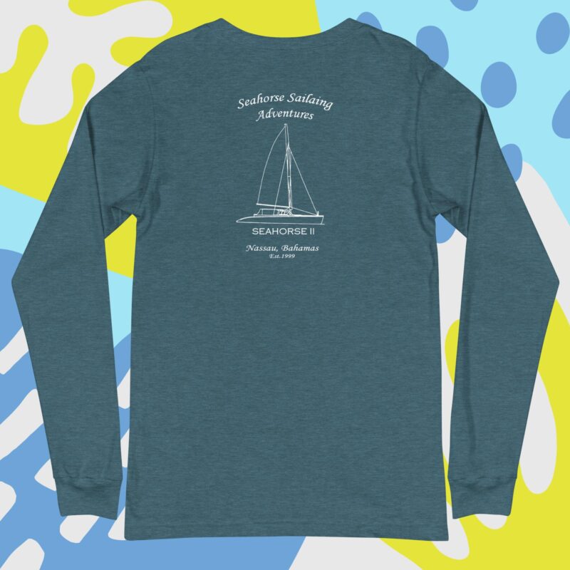 Seahorse Sailing Adventures - Front and Back SH2 Long Sleeve Tee - Image 9