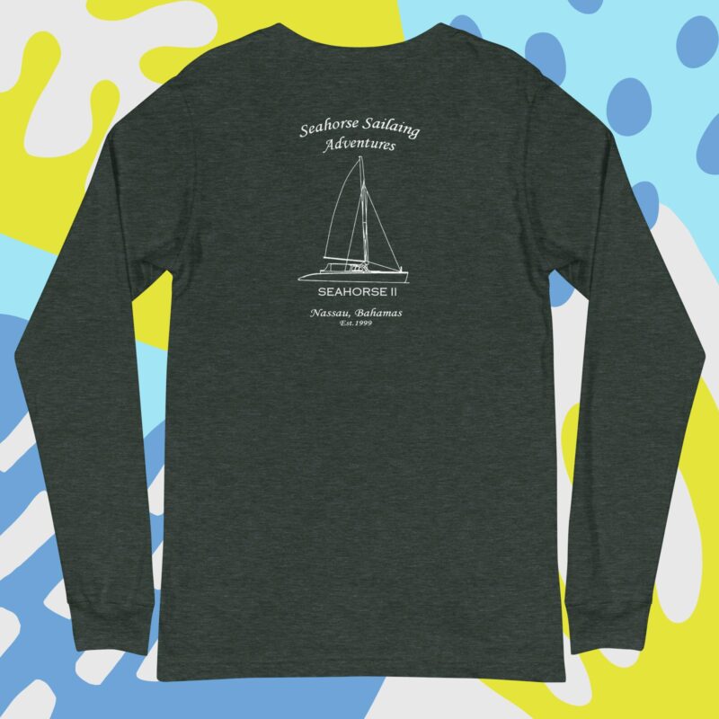 Seahorse Sailing Adventures - Front and Back SH2 Long Sleeve Tee - Image 10