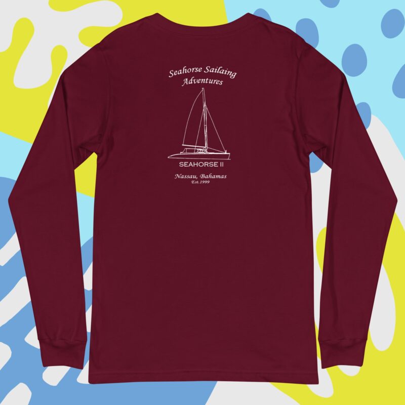 Seahorse Sailing Adventures - Front and Back SH2 Long Sleeve Tee - Image 7