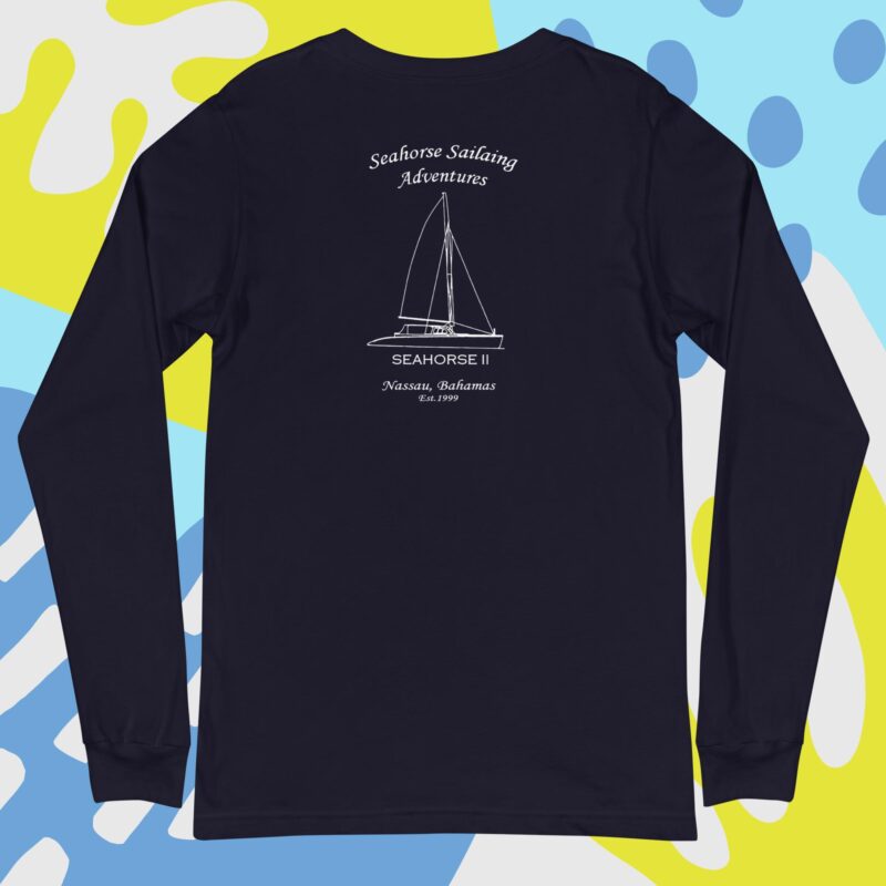 Seahorse Sailing Adventures - Front and Back SH2 Long Sleeve Tee - Image 8